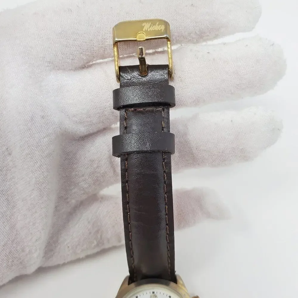 Disney  Mickey Mouse Musical Gold Watch RARE H2F